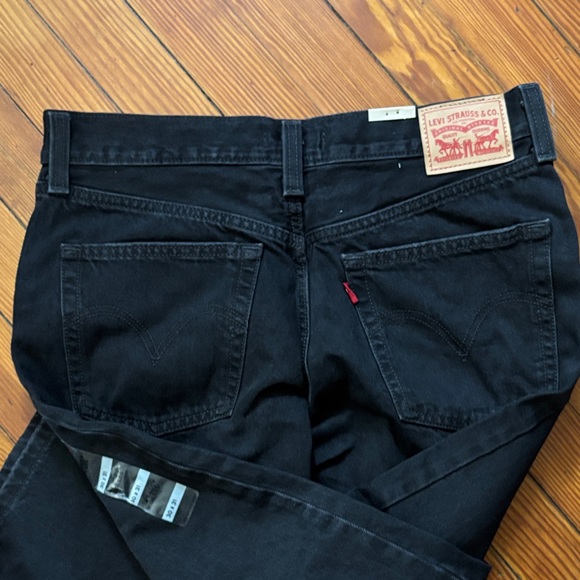 Levi's Black Baggy Wide Leg Jeans - Picture 3 of 3